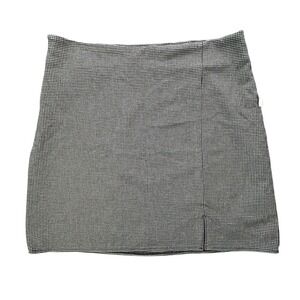 Old Navy Skirt Womens Size L Tall Black and Gray Lined Side Zipper Stretch NWT